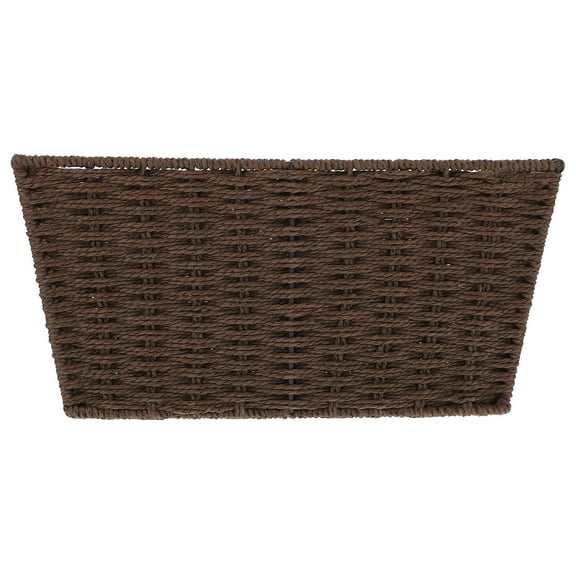 HAKIDZEL Rectangular Storage Basket 1Pack 11.6x7.7x5.5in Woven Box For Socks Snacks Fruit Toys Sundries