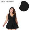thumbnail image 5 of Trajes de baño de dos piezas de talla grande para mujer Trajes de baño con control de barriga Trajes de baño - Negro Zhivalor BST3000598-3, 5 of 5