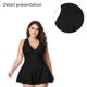 thumbnail image 5 of Trajes de baño de talla grande de dos piezas para mujer Trajes de baño con control de barriga Trajes de baño - Negro, 5 of 5