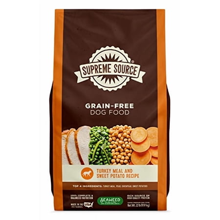 Supreme Source Grain Free Dry Dog Food, Turkey Meal & Sweet Potato Recipe, 22 Pound Bag (Pack of 6)