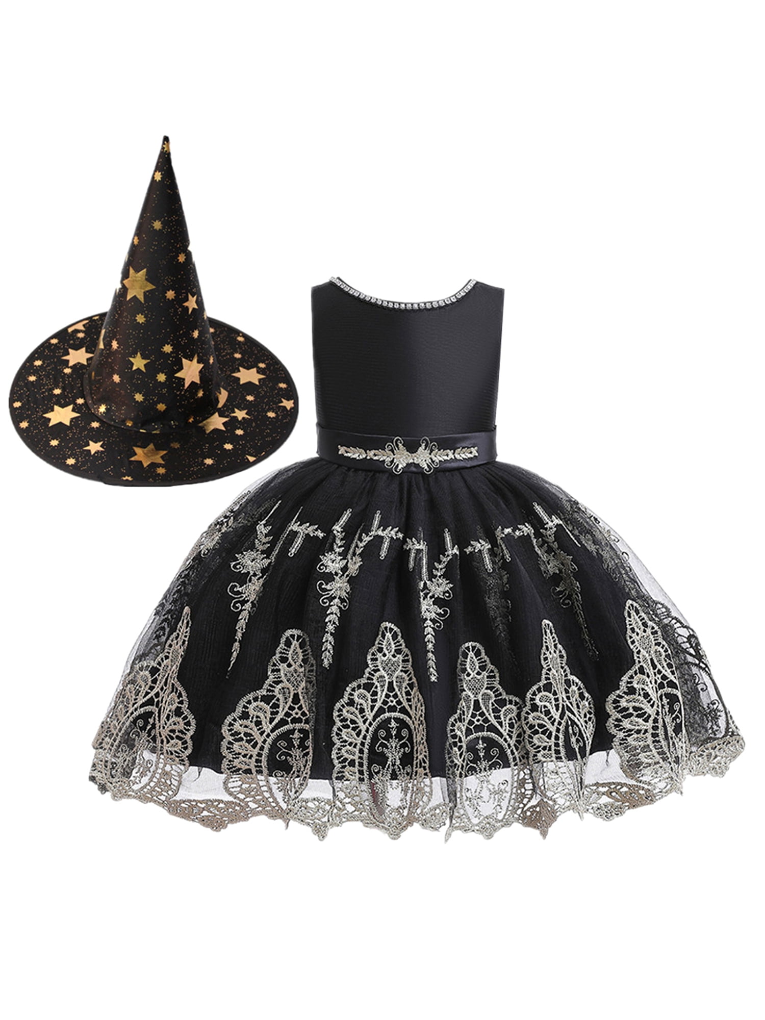 Printed A-Line/Princess Square Neck Long Sleeves Knee-Length Halloween Dresses for Girls main image 0
