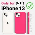 thumbnail image 6 of Designed for iPhone 13 Phone Case, [Silicone Ultra Slim Thin Series] Full Body Shockproof Protective with Soft Anti-Scratch Microfiber Lining for iPhone 13, 6.1 inch, Hot Pink, 6 of 7