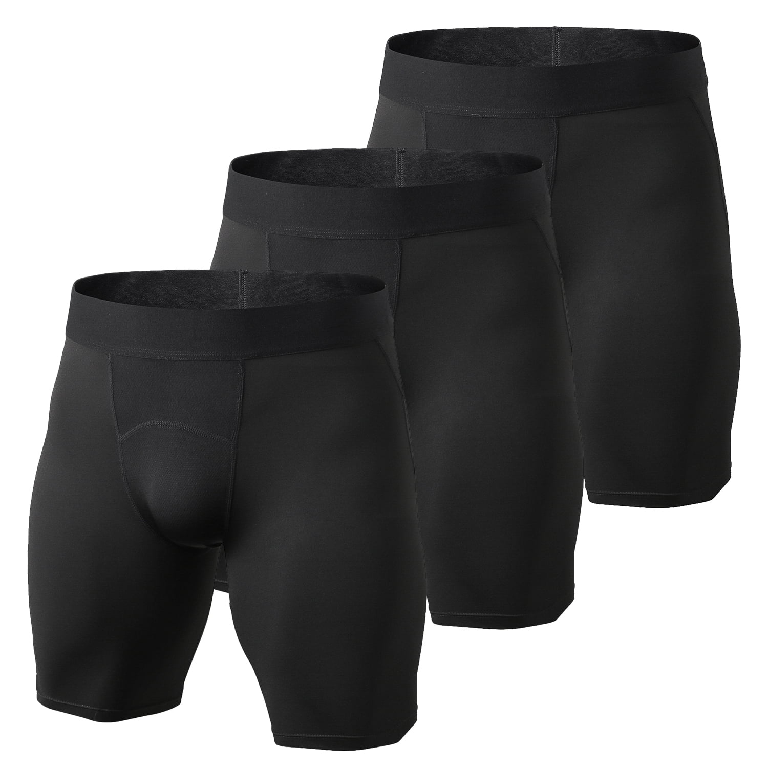 Lot de 3 sousvêtements de sport pour hommes, boxer respirant, short de compression pour homme