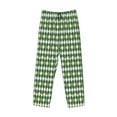 thumbnail image 4 of Easygdp Light Green Squares Men's Pajama Pant, Sleep Elastic Waistband Lounge Pants - X-Large, 4 of 9
