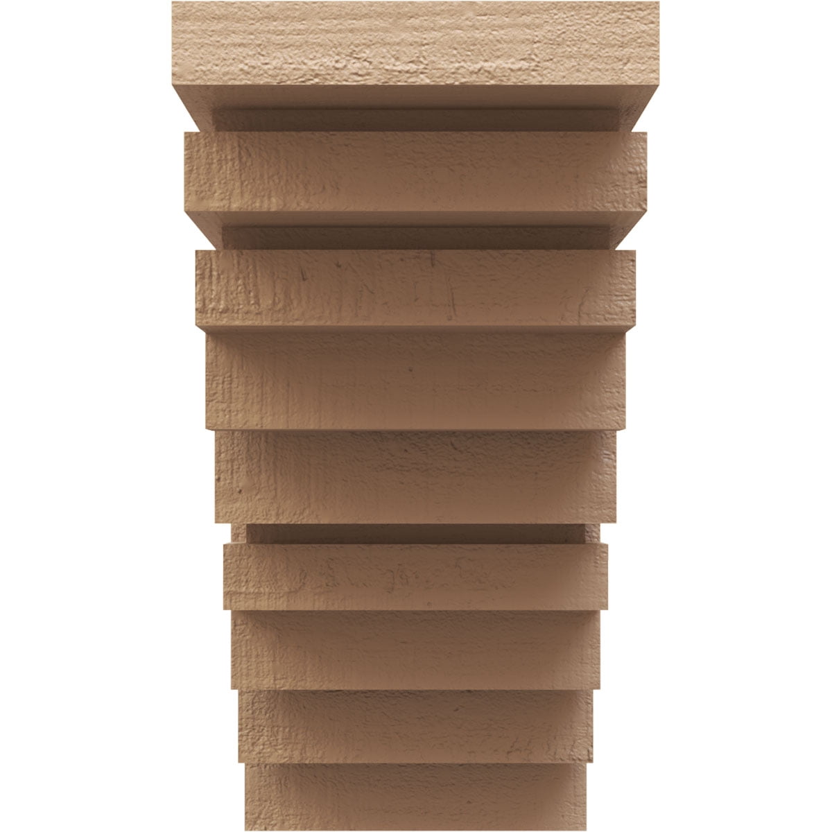 9"W x 18"D x 18"H Classic Landon Rough Cedar Woodgrain TimberThane Corbel, Primed Tan