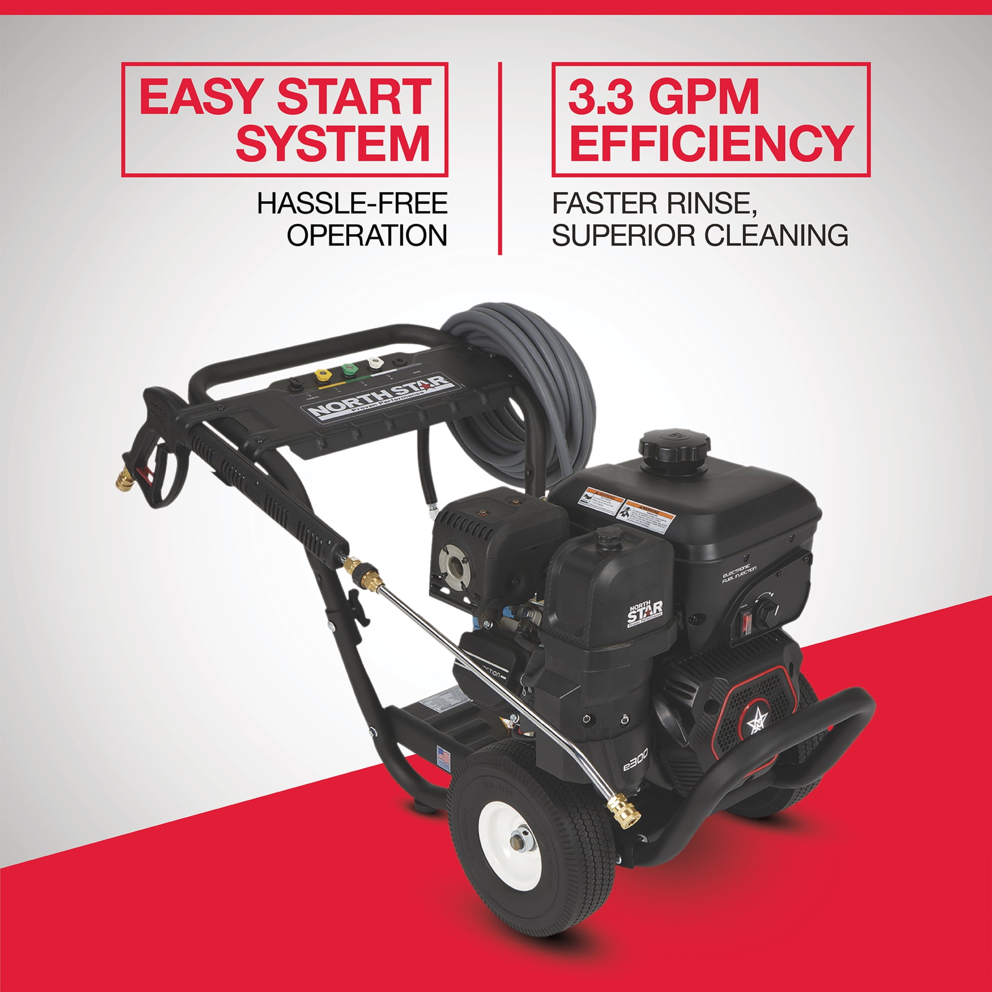 NorthStar Gas Cold Water Pressure Washer, 3600 PSI, 3 GPM, NorthStar Engine