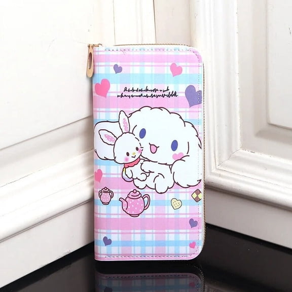 Sanrio Hello Kitty Fashion Wallets Y2k Student Cartoon Kuromi Meldoy Cute Purses Multi Layered Card Holder Women Bags Kawaii