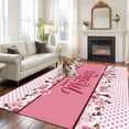 thumbnail image 2 of 6x9 Area Rugs for Living Room, Happy Mother's Day Non Slip Area Rugs for Kitchen Bedroom Entryway, Farmhouse Pink Floral Love Heart Washable Carpet Runner Rug Floor Mats for Bedroom Home Decor, 2 of 8