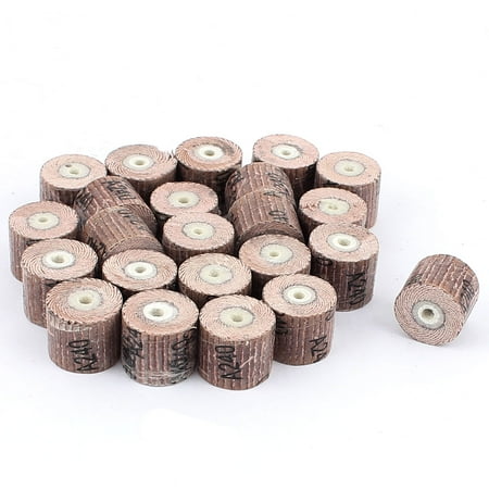 Unique Bargains 23 Pieces 240 Grit 17x14x3mm Emery Cloth Grinding Unmounted Flap Wheel Brush