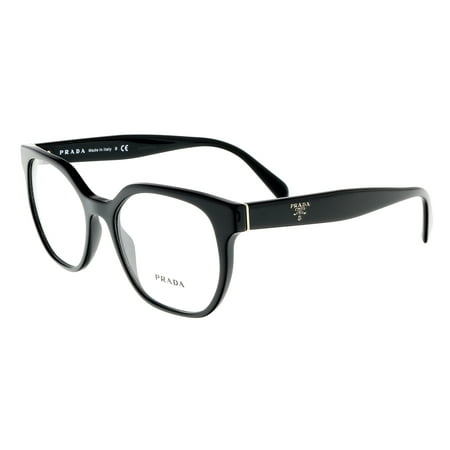 Prada Women's Eyeglasses VPR02U VPR/02/U 1AB/1O1 Black Optical Frame 52mm