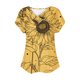 thumbnail image 4 of Fiudx Liquidación de Ofertas Flash Top de Primavera/Verano de Manga Corta Informal de Moda con Cuello En V para Mujer, 4 of 4