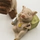 thumbnail image 3 of Estatua de cerdo de resina Toystoory Mini adornos de cerdito, 3 of 6