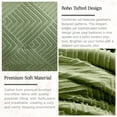 thumbnail image 6 of Davulos 7 Pieces Bed in a Bag Queen Boho Green Bedding Comforter Sets All Seasons, Geometric Tufted Bed Set with Comforter, Sheets, Pillowcases & Sham, 6 of 9