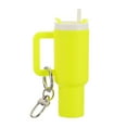 thumbnail image 1 of Llave de mini taza Uxcell, soporte para bálsamo labial, llavero decorativo lindo para mochila, bolso de mano, cartera, amarillo fluorescente, 1 of 7