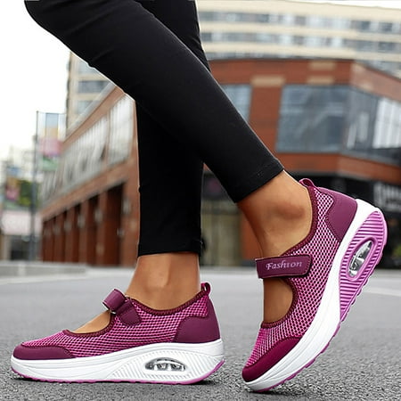 

Cathalem Casual Shoes For Women Platform Wedges Shoes Casual Shoes Walking Shoes Casual Shoes for Women 7 Hot Pink 9