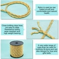 thumbnail image 2 of 8mm Twist Cords 20 Yards Twine Cord Rope Solid Braided Silk Rope Decorative Twisted Satin Rope Nylon Trim Thread String, 2 of 8