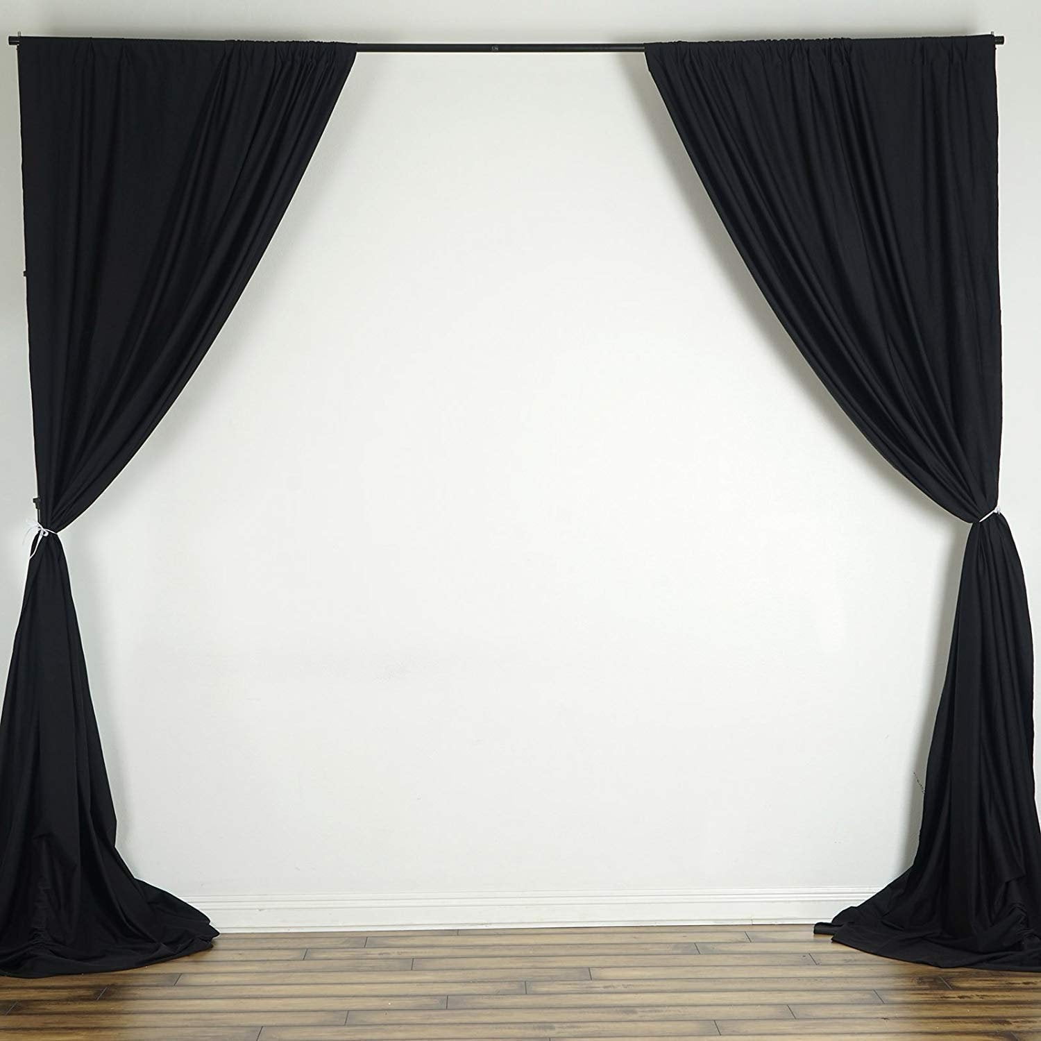 8 H x 10 W Black Stage Curtain/Backdrop/Partition Non-FR 