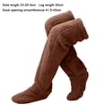 thumbnail image 3 of Chaussettes de Sol Ours en Peluche pour Femmes Bas Genouillères Chaussettes Hautes Chaudes Bas de compression Rouges, 3 of 6