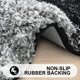 thumbnail image 5 of Alfombrilla de baño de microfibra mullida y peluda, 40 x 60 cm, antideslizante, superabsorbente, lavable a máquina, extra suave, gruesa, color negro, 5 of 5