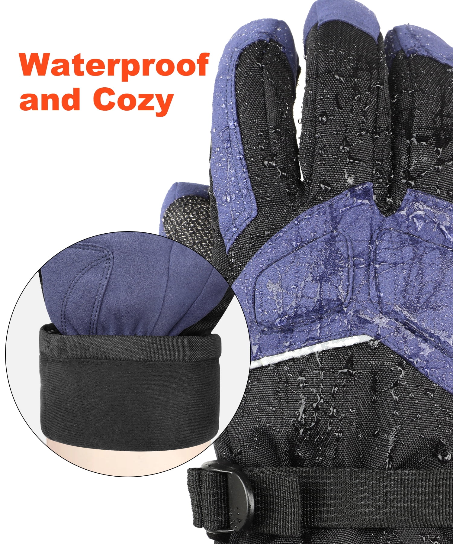 SAVIOR HEAT Rechargeable Heated Work Gloves - Waterproof, Impact - Resistant, for Winter Outdoor Work, Skiing & Motorcycle Riding