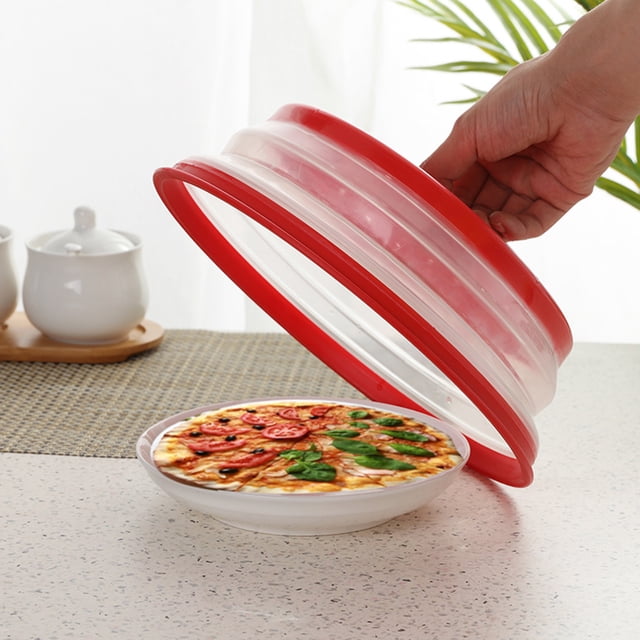 Lubelski Microwave Cover Transparent Collapsible TPR Heat Insulation Microwave Splatter Guard Kitchen Tool