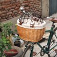 thumbnail image 4 of Asiento para mascotas para perros y gatos, accesorios para ciclismo, cesta delantera para manillar de bicicleta con cubierta, 4 of 9