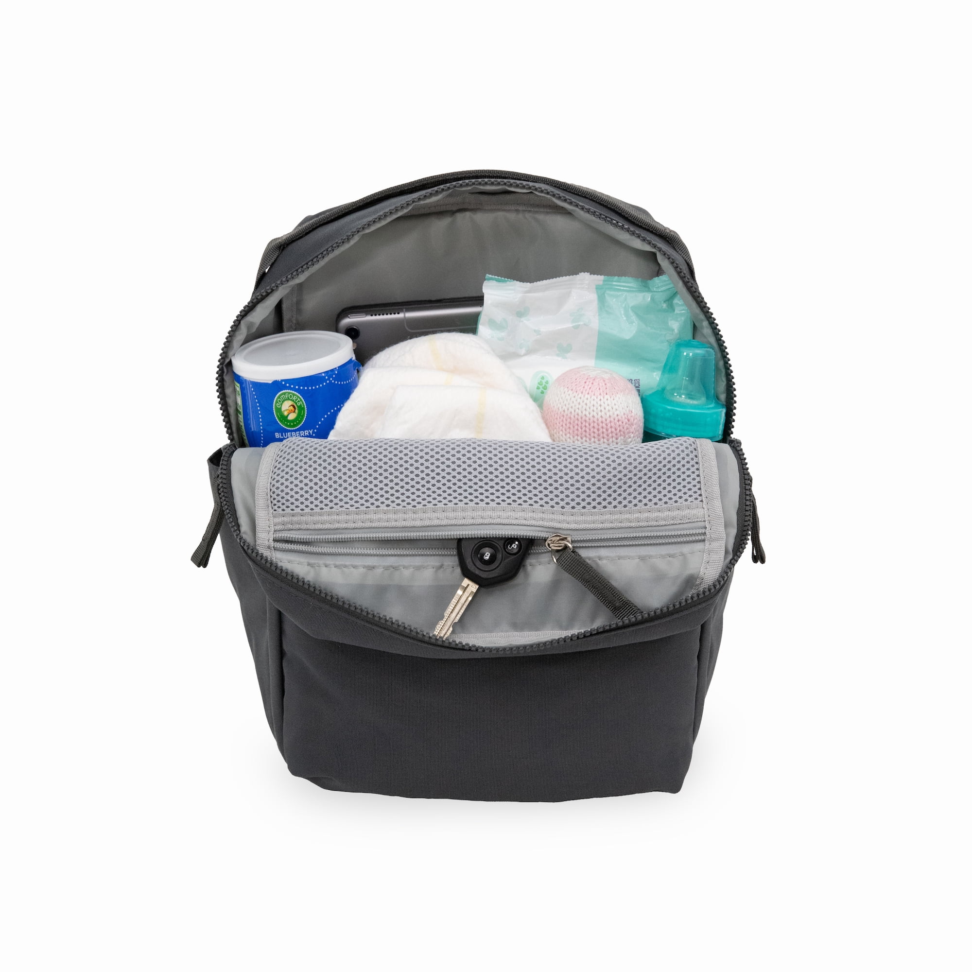 Red Rovr Mini Roo Lightweight Backpack Diaper Bag - Charcoal