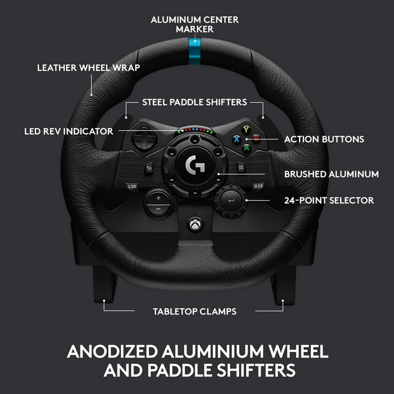 Logitech G923 Racing Wheel and Pedals For PC, Xbox X, Xbox One with  Accessories