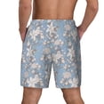 thumbnail image 4 of Uemuo Lily Flower Pattern Mens Swim Trunks Quick Dry Board Shorts with Mesh Lining, Stretch Beach Shorts Quick Dry No-Chafing Board Shorts-X-Large, 4 of 9