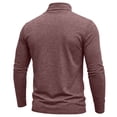 thumbnail image 6 of Men's High Neck Base T Shirt Solid Color Long Sleeved Slim Fit Lightweight Pullover Shirt Casual Home Daily Layering Tops Loungewear, 6 of 7