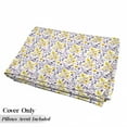 thumbnail image 5 of Flower Floor Pillow Lounger Cover, Pattern with Flowers and Leaves ling Foliage Spring Rural Print, Nap Mat Printed Fabric Case for 5 Pillows, 88" x 36", Yellow Purple White, by Ambesonne, 5 of 5