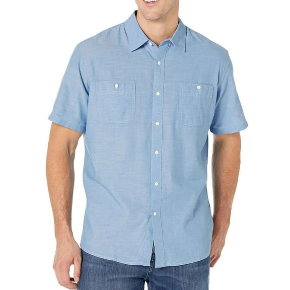 GENTS BLISS Denim Mens Shirts Button Down Shirts for Men Solid Short Sleeve T-shirts