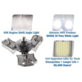 thumbnail image 2 of Bombilla LED deformable para garaje de 60 W con 3 paneles de aluminio ajustables, lámpara de techo, E26/E27, 6000 K - 7200 LM, para sótano, almacén, taller y hogar., 2 of 7