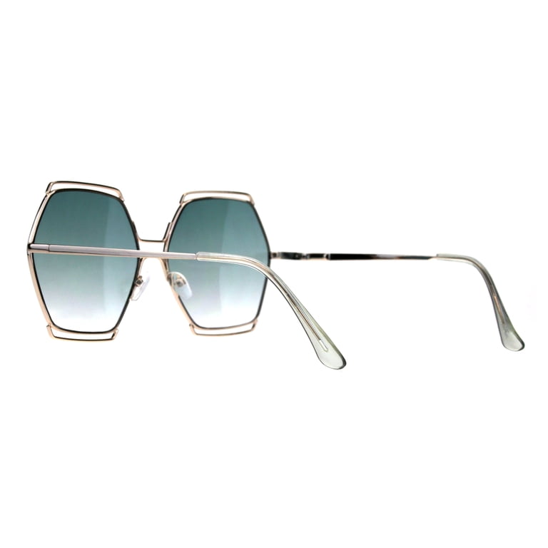 Hexagon Shape Sunglasses Womens Oversized Fashion Shades UV  display picture 2