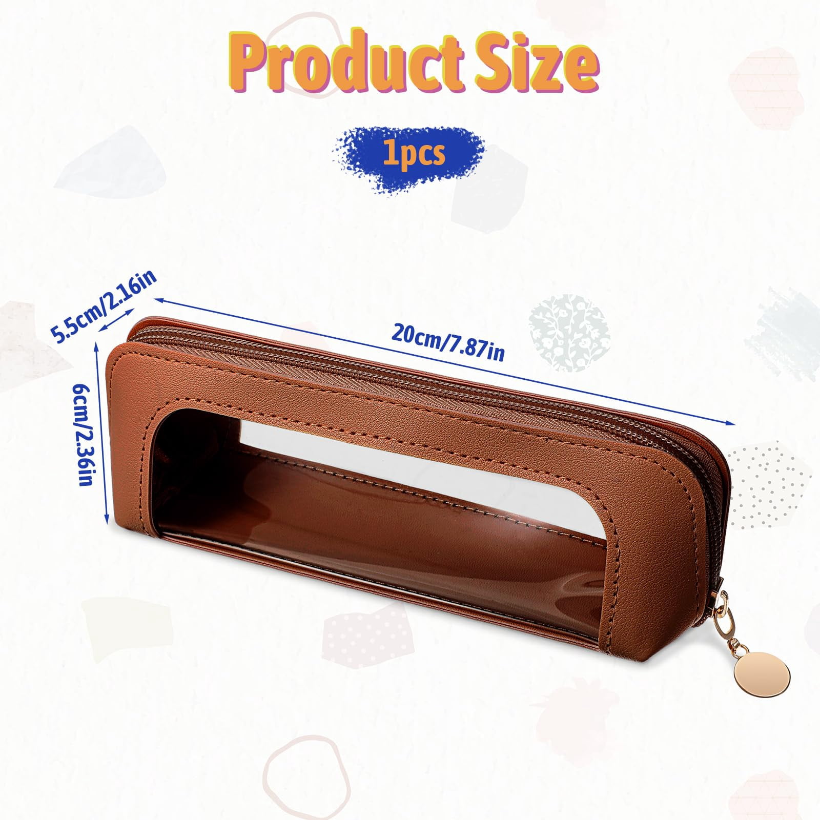 Makeup Brush Bag, Clear Makeup Bag Travel Makeup Brush Holder Toiletry Bag with Zipper Makeup Bag Purse Organizer for Women