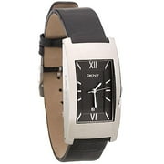 DKNY Men's Black Leather Quartz Watch