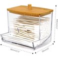 thumbnail image 2 of ZHAOCHENG soporte para almohadillas de algodón, excluyendo otros artículos, dispensador de hisopos de algodón Qtip, organizador de almacenamiento decorativo para encimera de baño, soporte transparente, 2 of 4