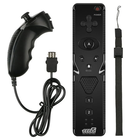 Controller Set for Nintendo Wii Game, Remote Control Nunchuk Motion Controller Combo Set with Strap for Nintendo Wii/Wii U/Wii mini, Video Game