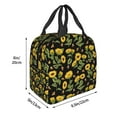 thumbnail image 3 of Fuzoiu Bees and Sunflowers Print Lunch Bag for Women & Men,Adult Insulated Lunch Box,Leakproof Cooler,Food Lunch Containers,Reusable Lunch Tote Bags for Work, Travel, Outdoor, 3 of 8