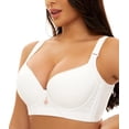 thumbnail image 2 of Sujetador OYXJJP Add Two Cup Lift Up con aros, talla grande, blanco 40C, 2 of 6