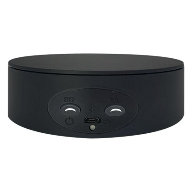 Pantalla giratoria eléctrica automática con batería, plato giratorio estable e inteligente. Negro 13cm