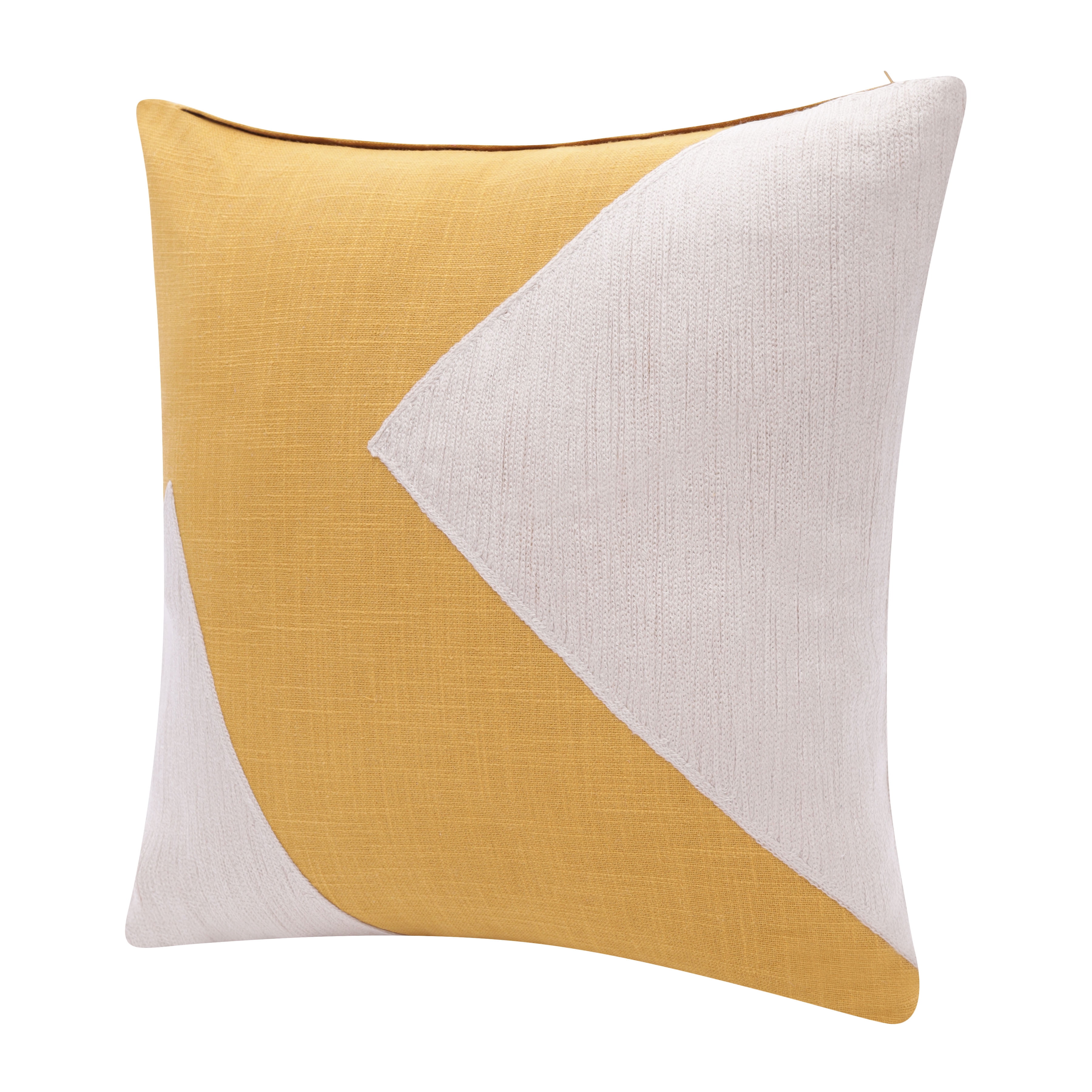 Harlow Hill Stacy Garcia 24" x 24" Ochre/ivory Abstract Cotton Adult Decorative Throw Pillow Cover