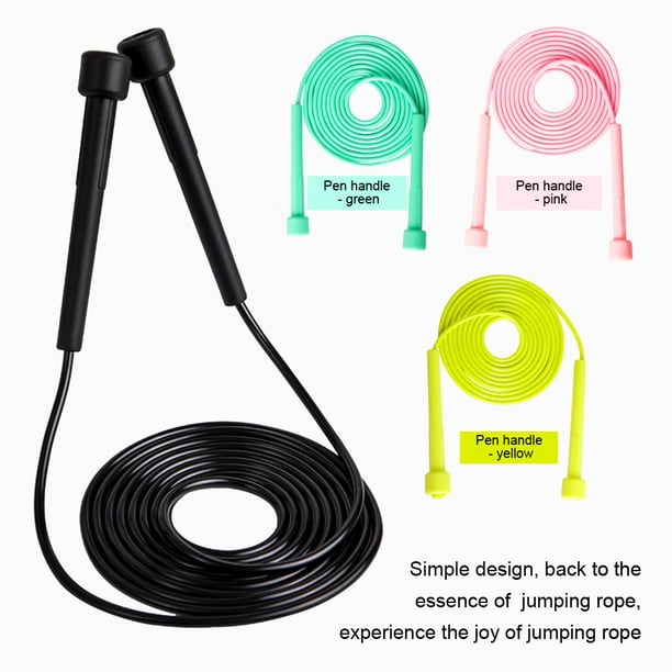 relayinert Jump Rope Fitness Nonslip Frosted Adjustable Workout Skipping  Equipment Indoor Beginner Practice Sports Jumping Black 1Set 