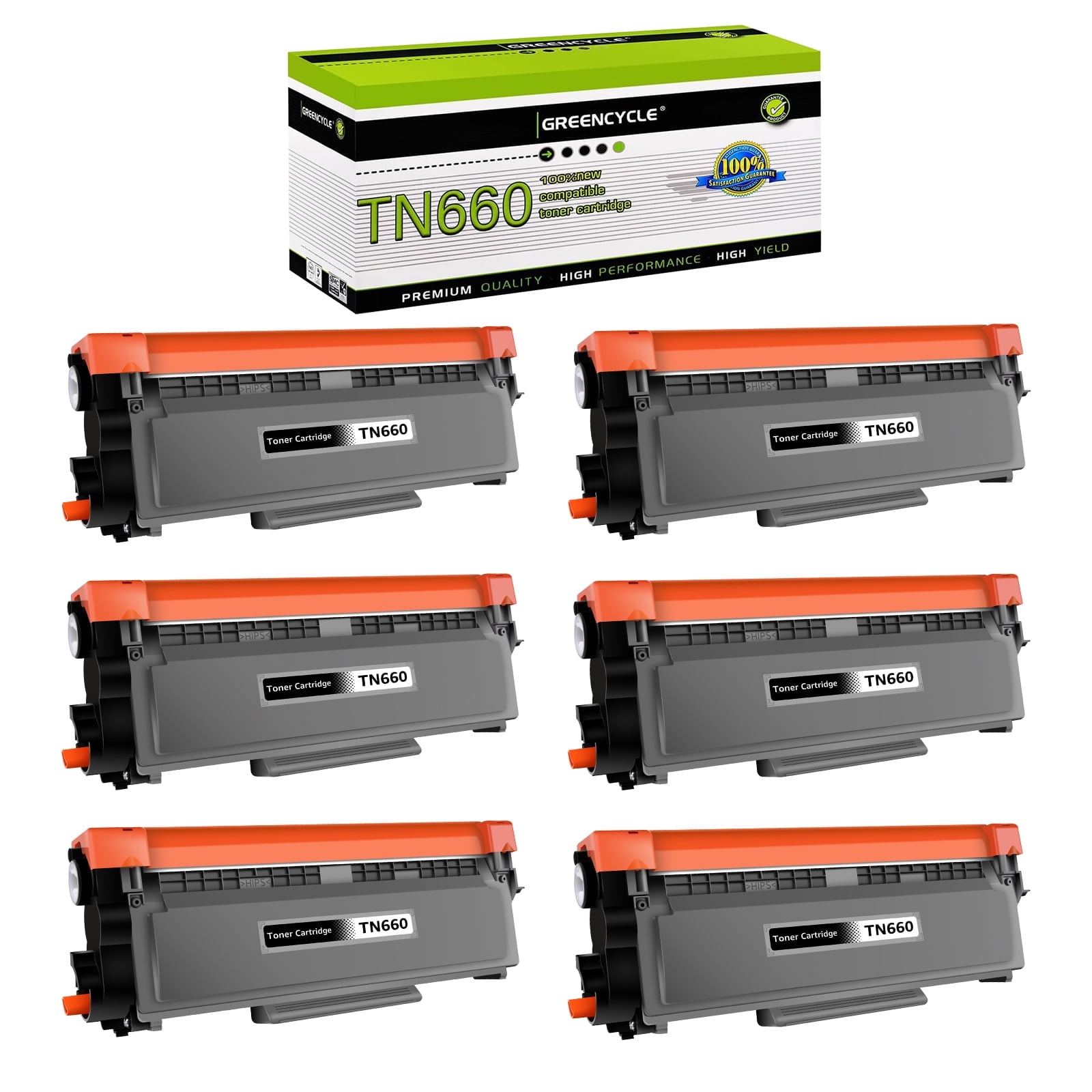 GREENCYCLE Compatible Toner For Brother TN850/TN820 - High Yield 10-Pack Black Toner Cartridges