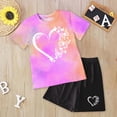 thumbnail image 2 of Paguaki Girls Summer Outfits 2 Sets Short Sleeve Shirts Shorts Set Clothes, 2 of 4