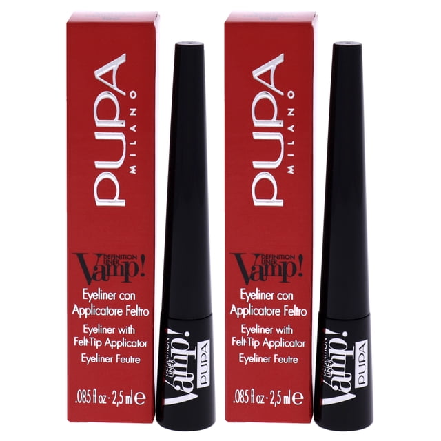 Delineador de definición Pupa Milano Vamp 100 Extra Black delineador de ojos 0,85 oz Paquete de 2