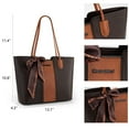thumbnail image 4 of Montana West Tote Bags for Women Medium Top Handle Handbags with Scarf, Orange Coffee, 4 of 7