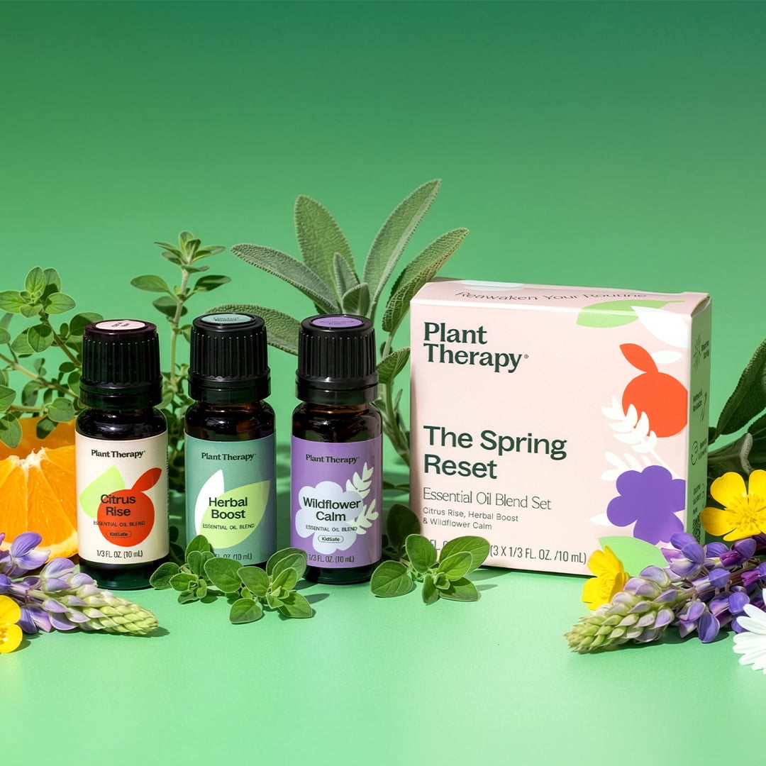 Plant Therapy The Spring Reset Essential Oil Blend 3 Set - Three Exclusive Spring-Focused Blends, Supports Relaxation, Clarity, and Refreshed Energy, Versatile Blends for Home, Work, Routines