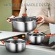 thumbnail image 2 of GOOHOCHY Juego de 6 ollas y sartenes de acero inoxidable Juego de sartenes antiadherentes Juego de ollas de cocina Juego de ollas de acero inoxidable, 2 of 8