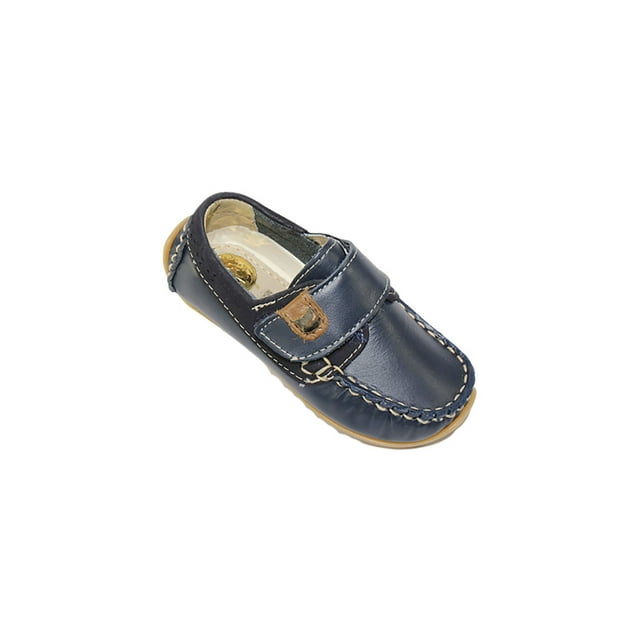 MOCASIN CASUAL VESTIR LEON NIÑO AZUL MARINO COGÑAC PIEL PULLUP 59112N92 LEON 59112N92-p